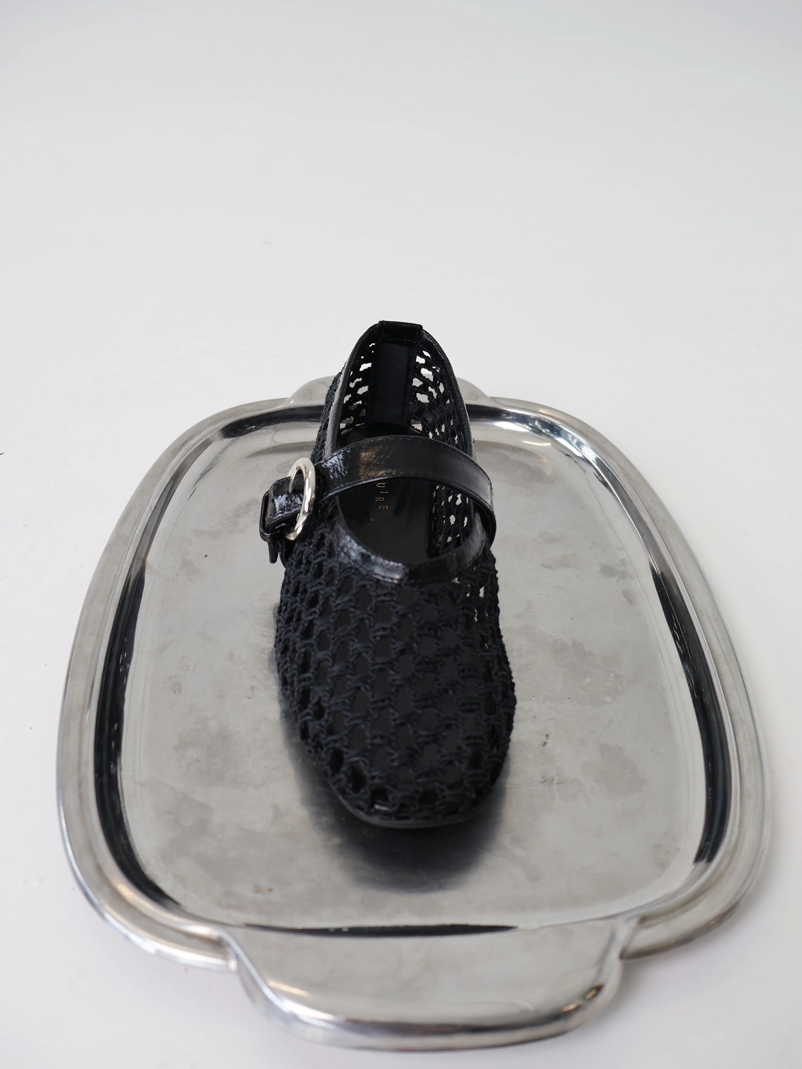 Aveiro Black Woven Ballerina - Image 4