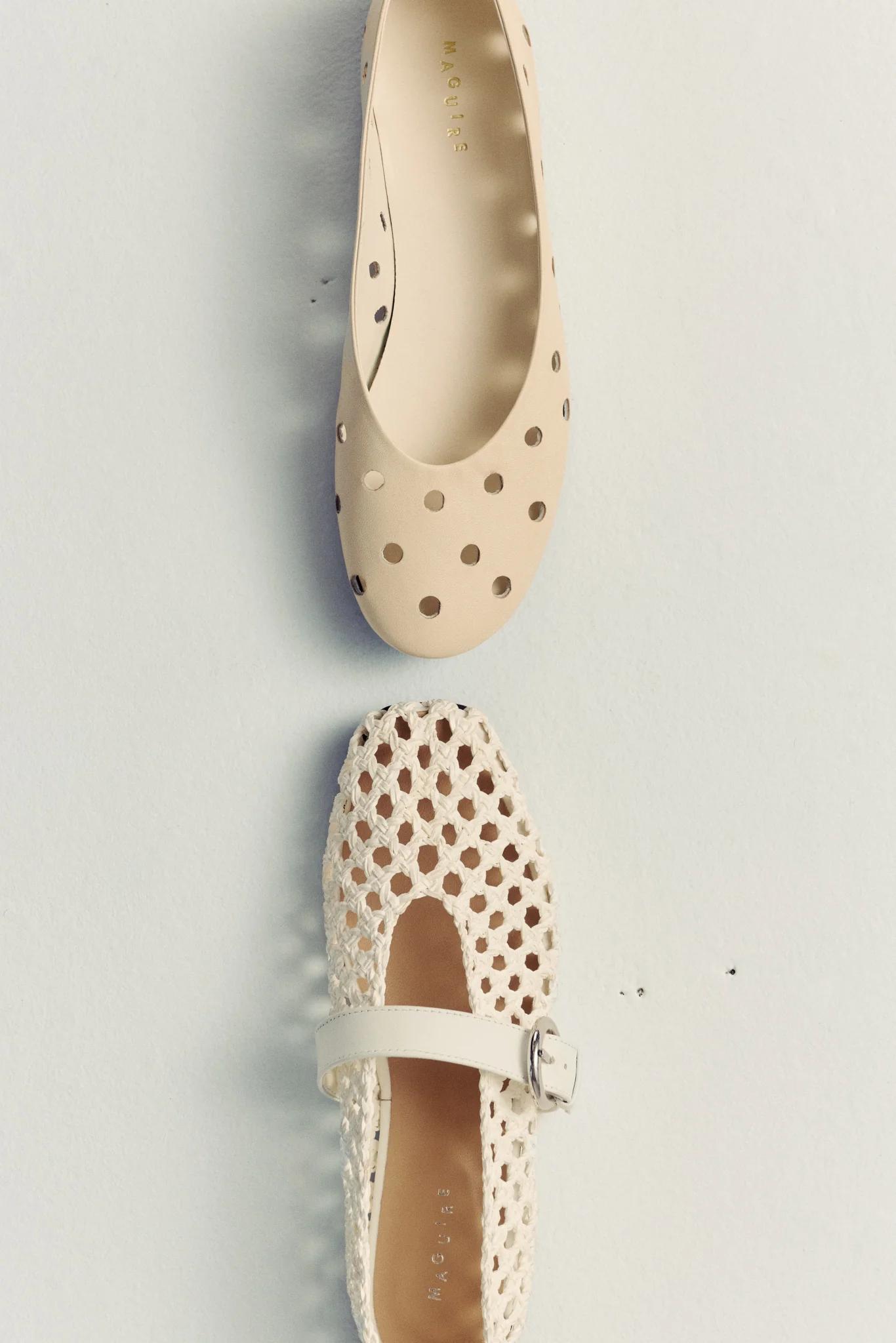 Aveiro Cream Woven Ballerina - Image 6
