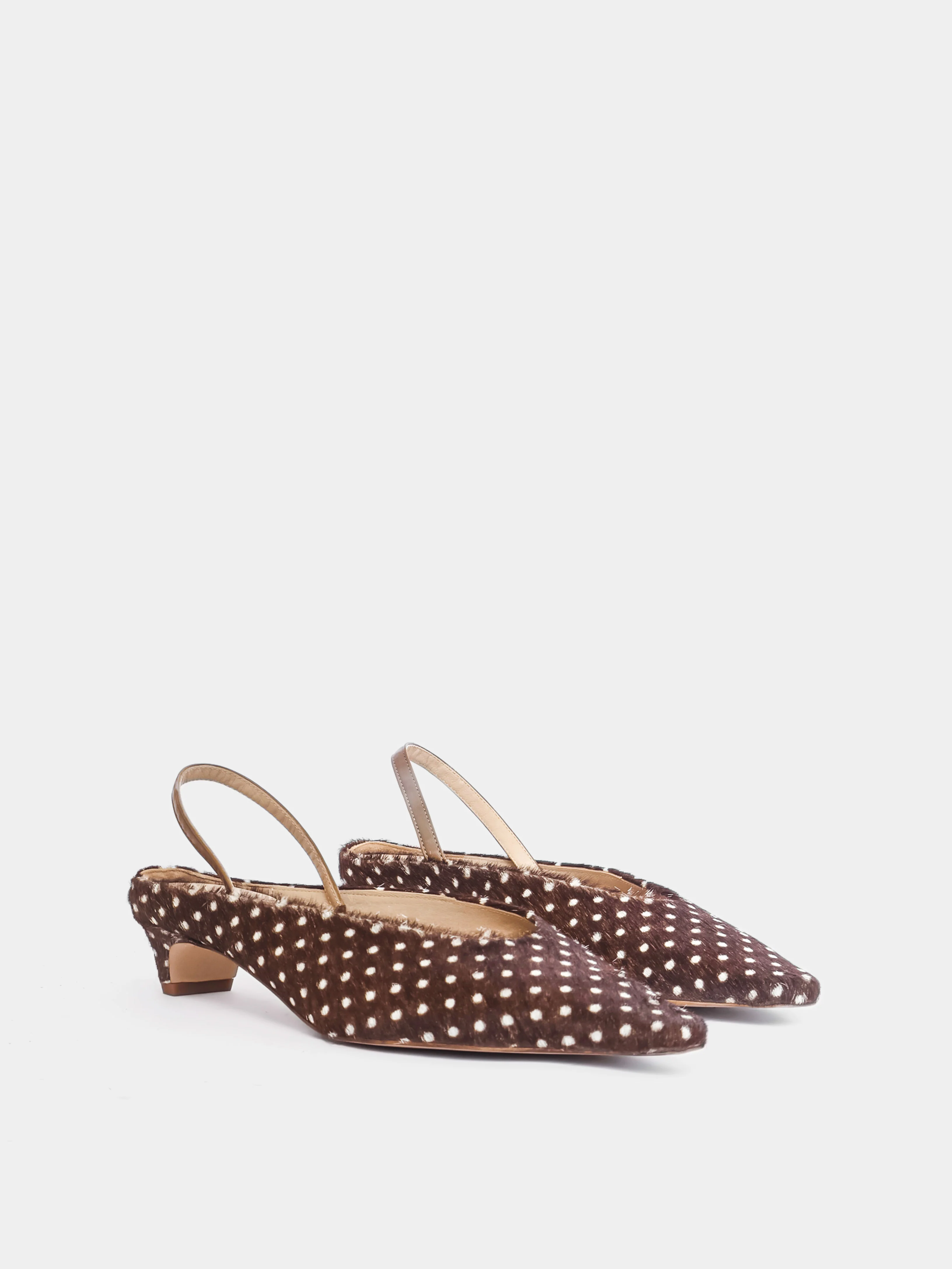 Floresta Brown Polka Dots Pump - Image 3