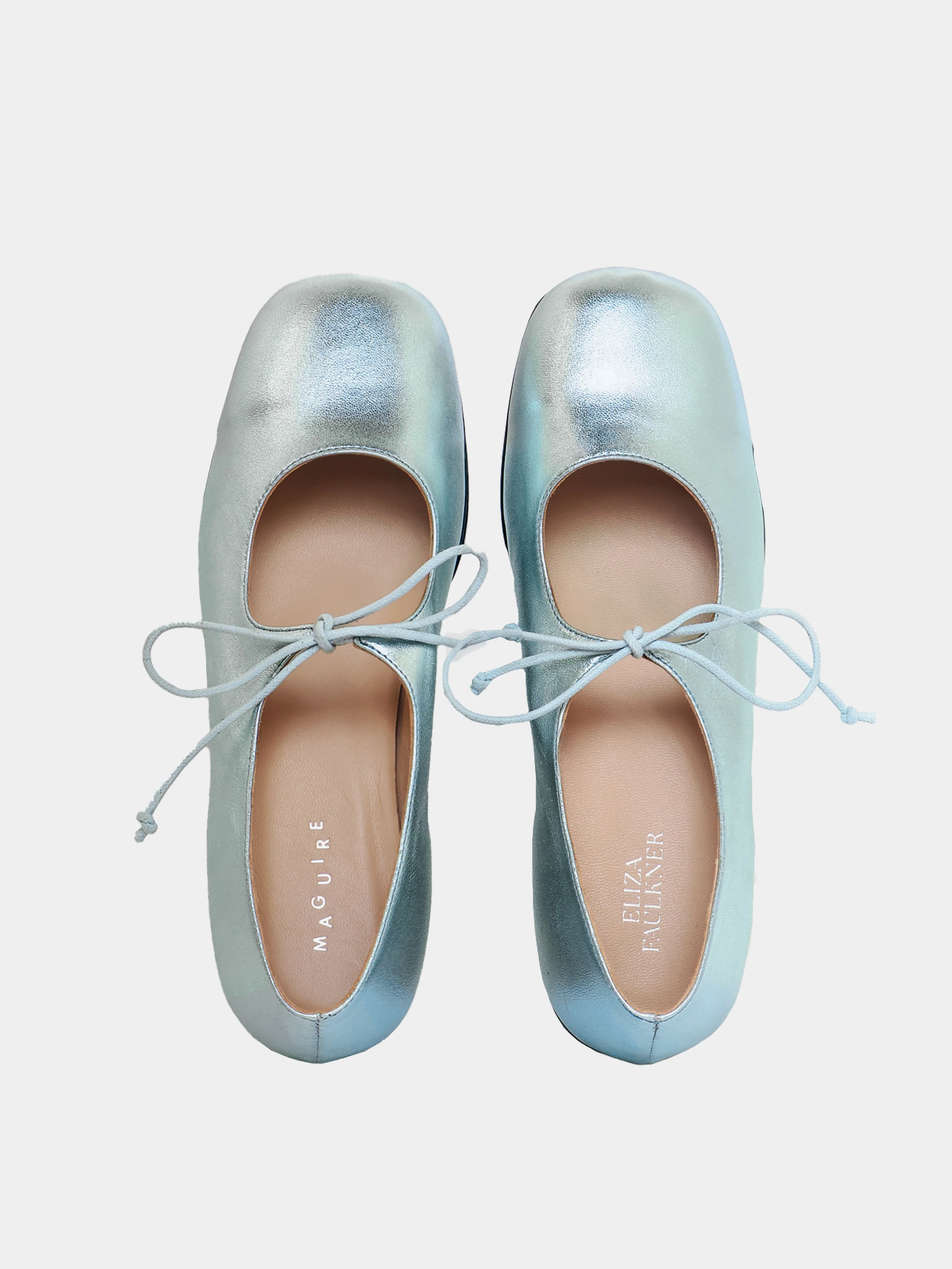 Gaia Blue Metallic Ballerina - Image 4