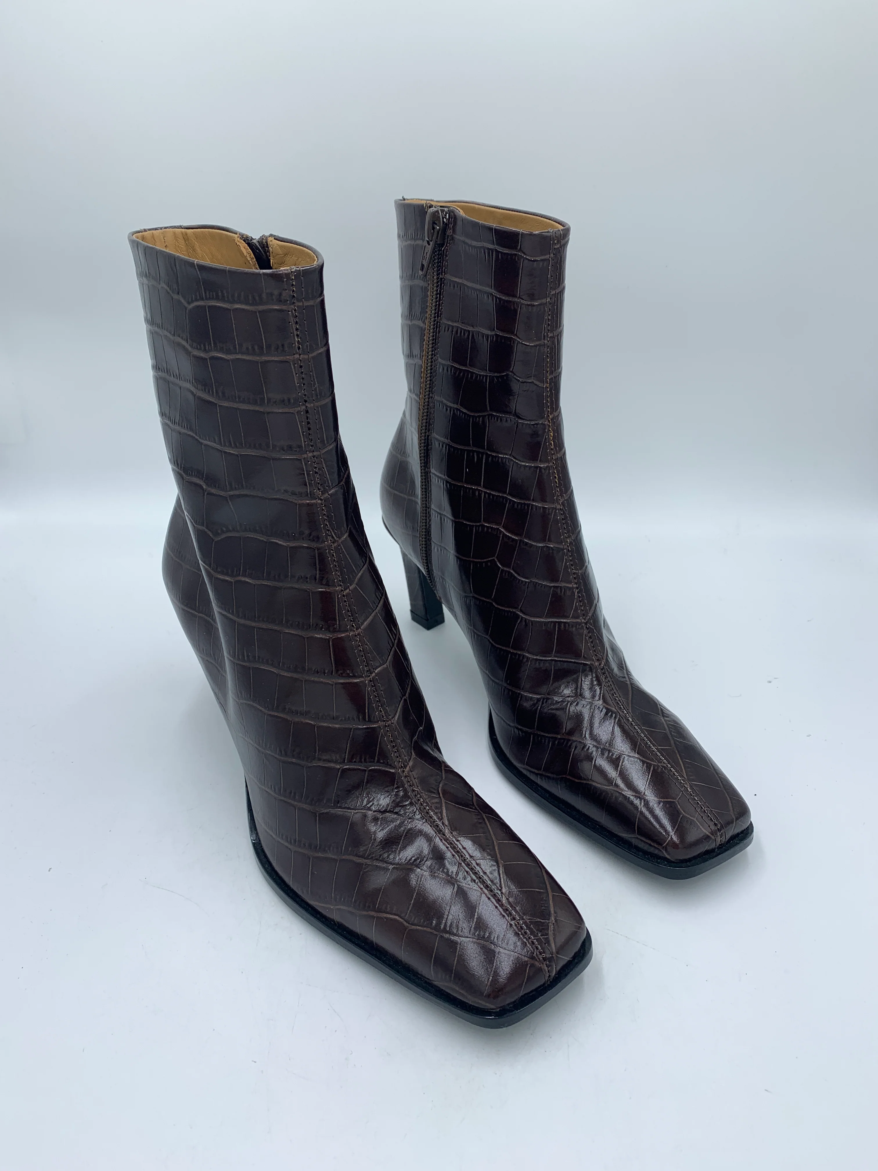 Sample Brown Croc Bootie 38 - Image 2